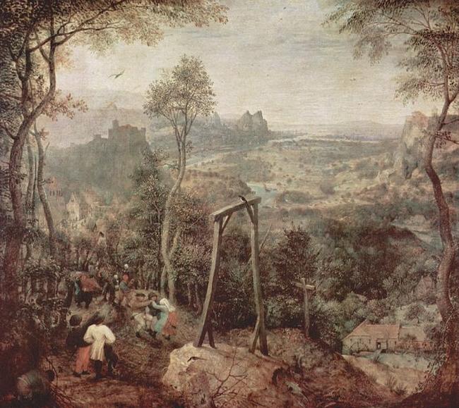 Pieter Bruegel the Elder Painting of a gallow Sweden oil painting art